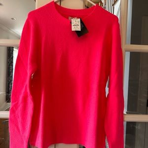 J.Crew NWT 89.50 Bright Pink Sweater Valentine’s Day💕